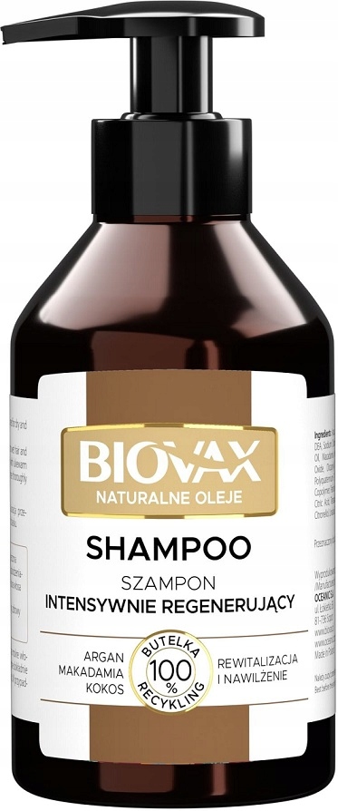 biovax szampon intensywnie regenerujący argan makadamia kokos biovax