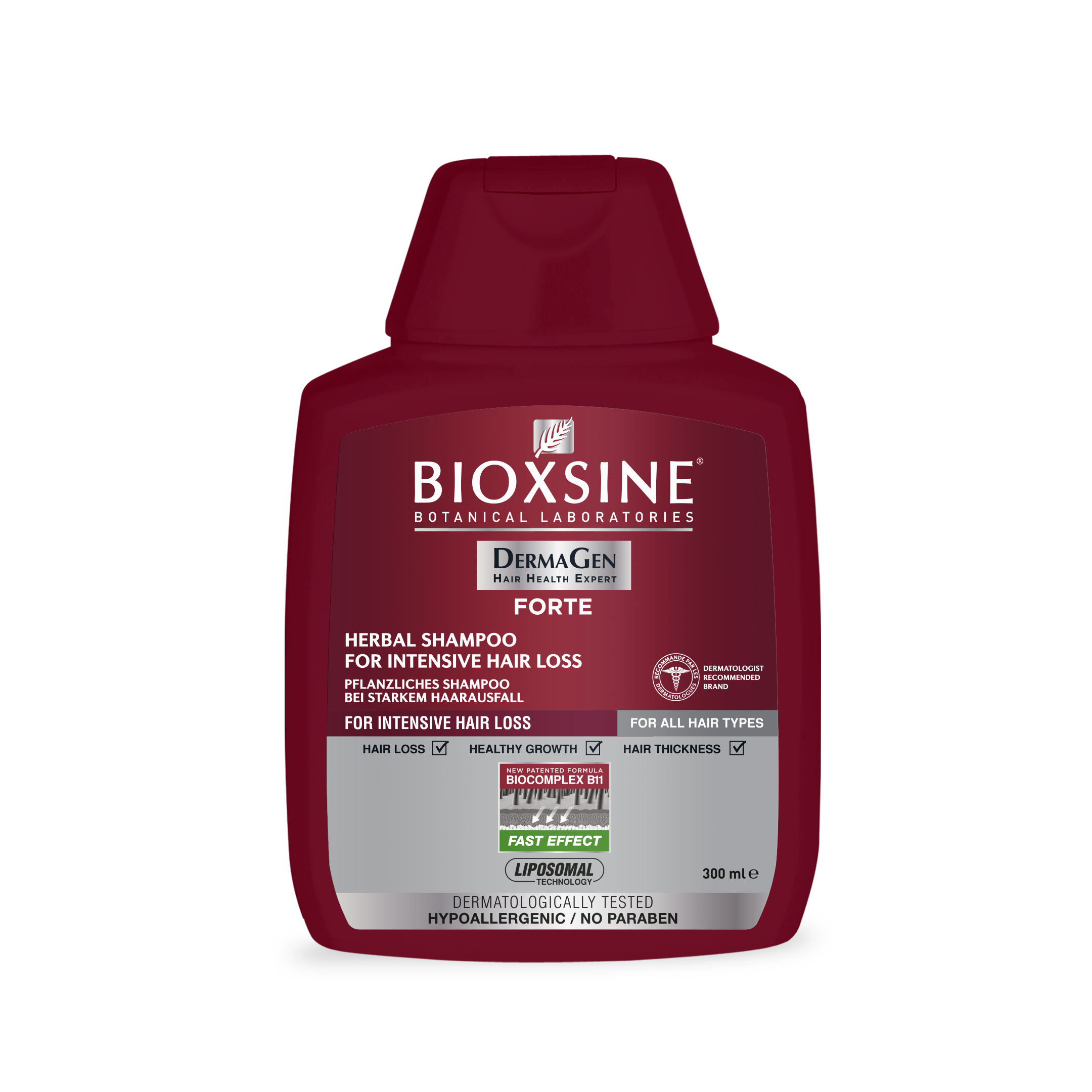 bioxsine dermagen forte szampon przeciw wypadaniu włosów czarny